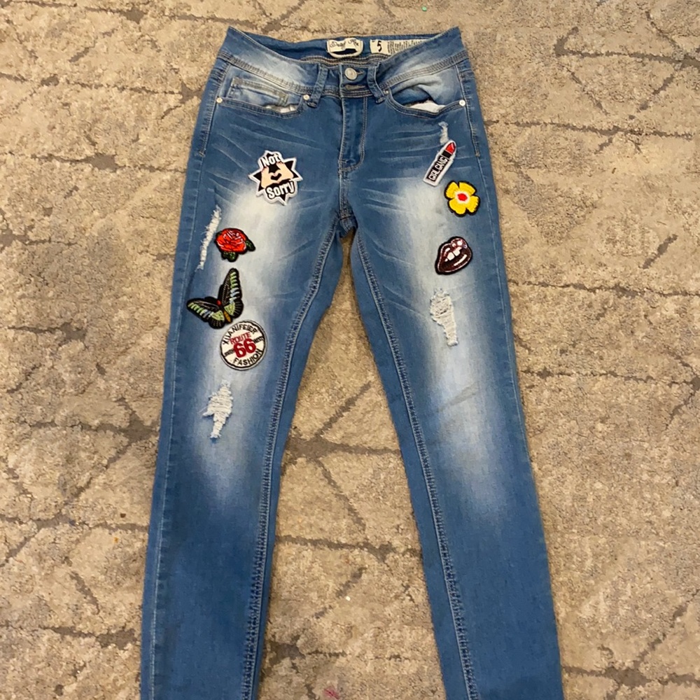 Indigo‎ Rein patch jeans